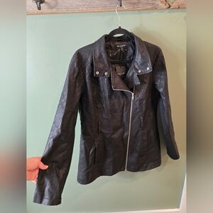 Women's Quilted Black Jacket New Baccini Women's Faux Leather Jacket Biker Punk